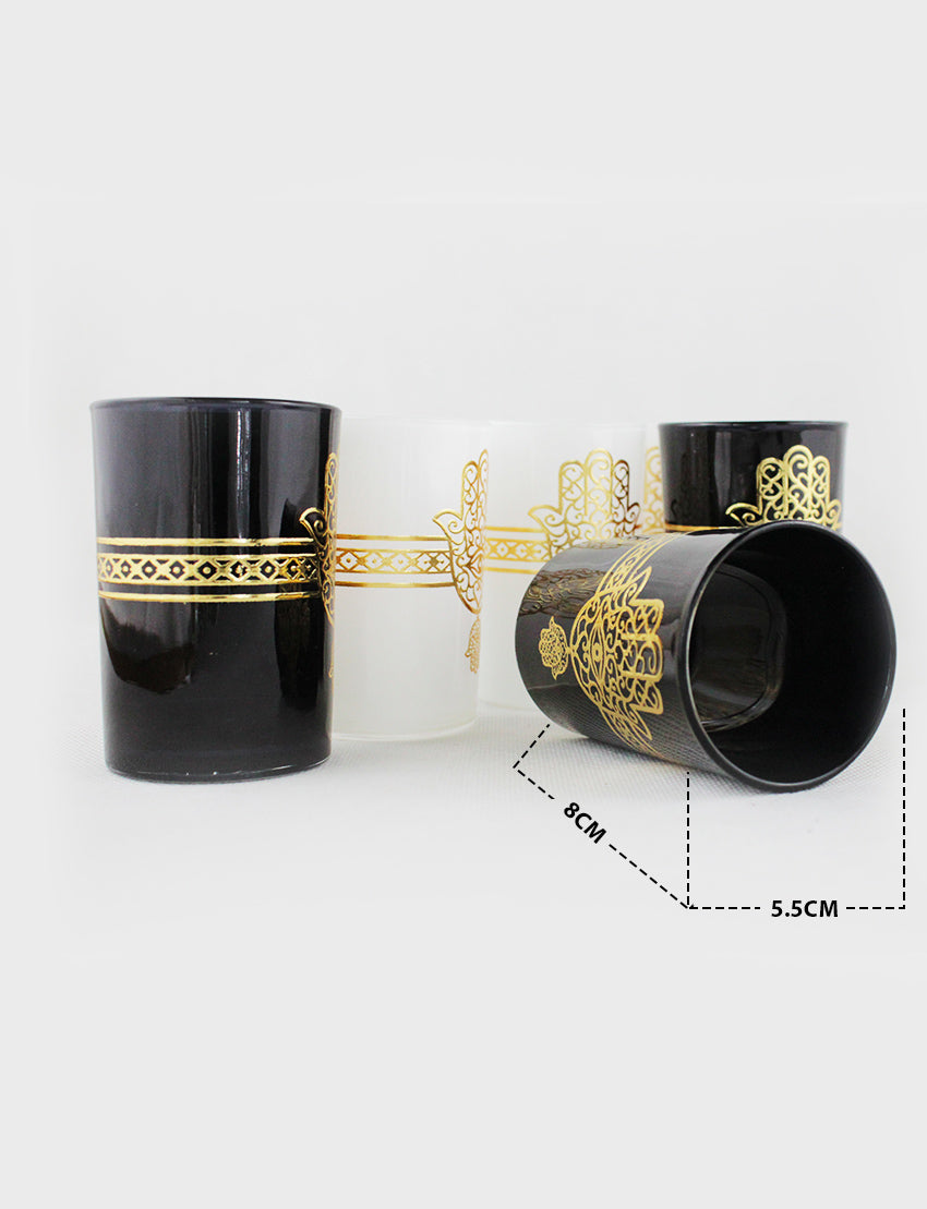 6 Fatima hand tea glasses