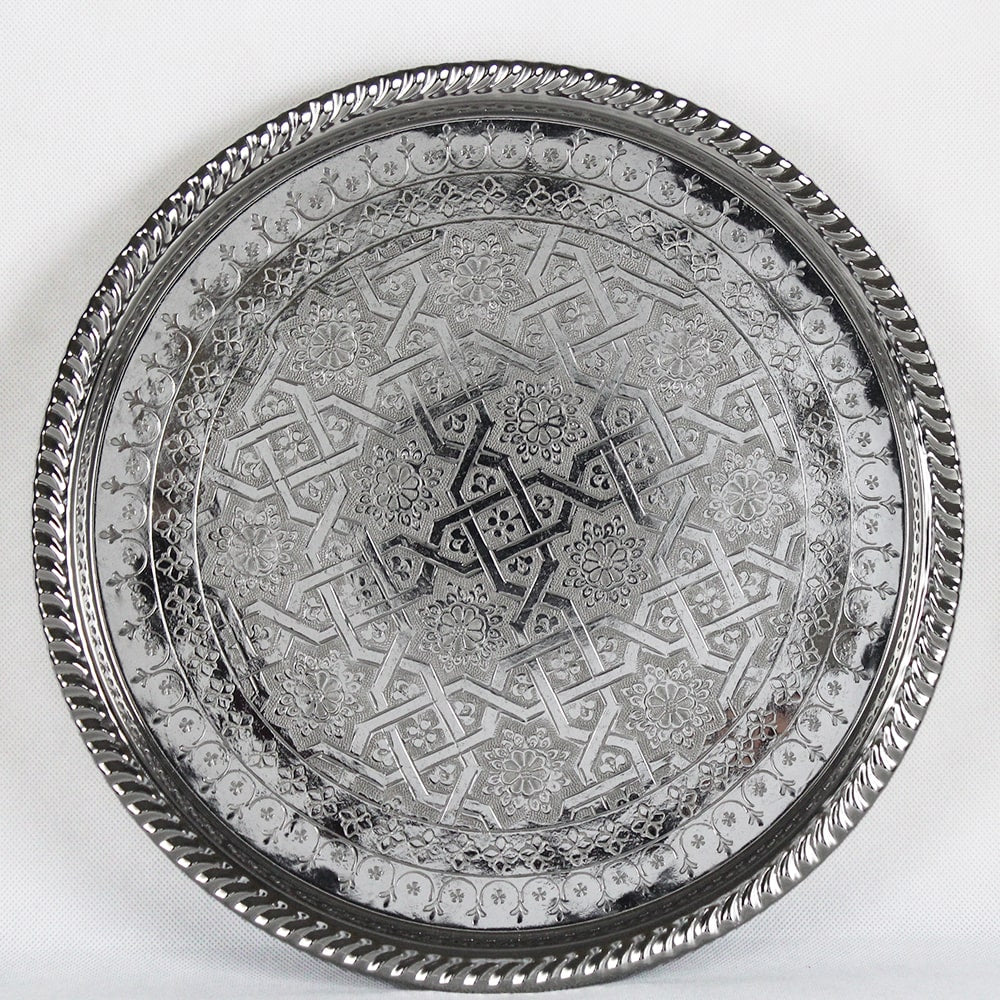 Classic Moroccan Tea Tray Round