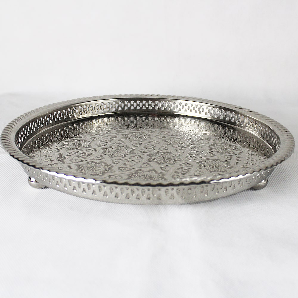 Classic Moroccan Tea Tray Round