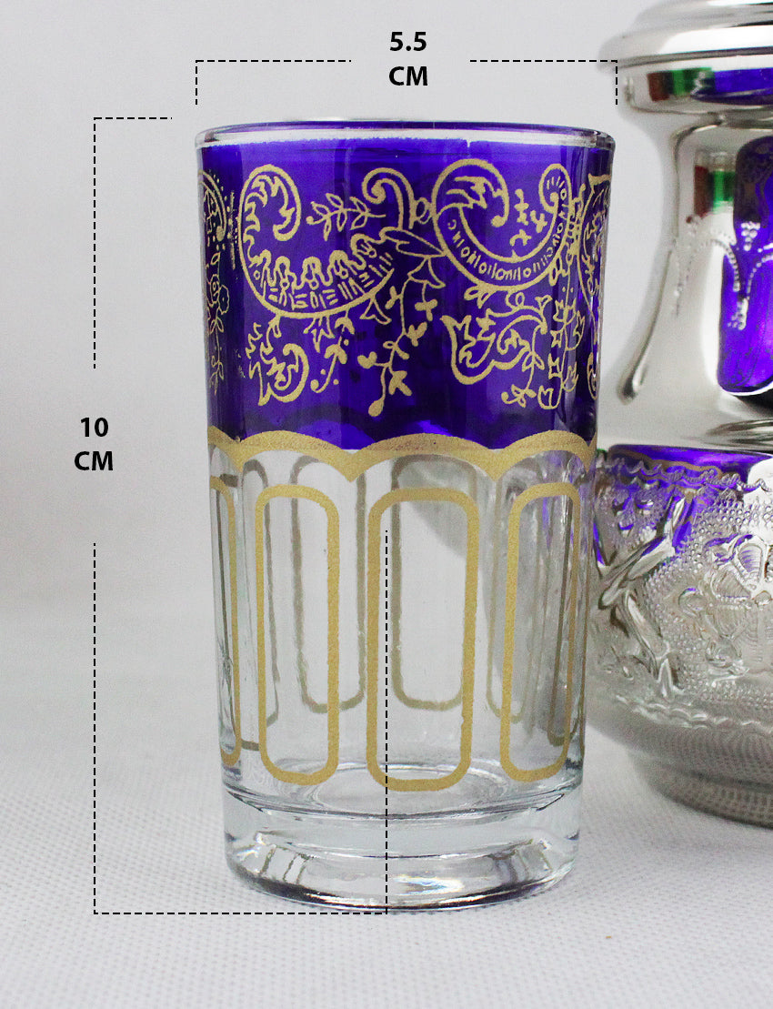 Set of 6 Crystal Tea Glasses