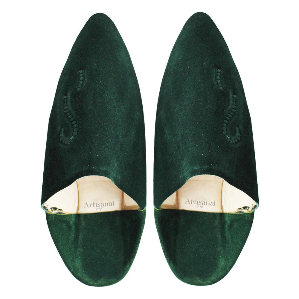 Green Suede Babouche