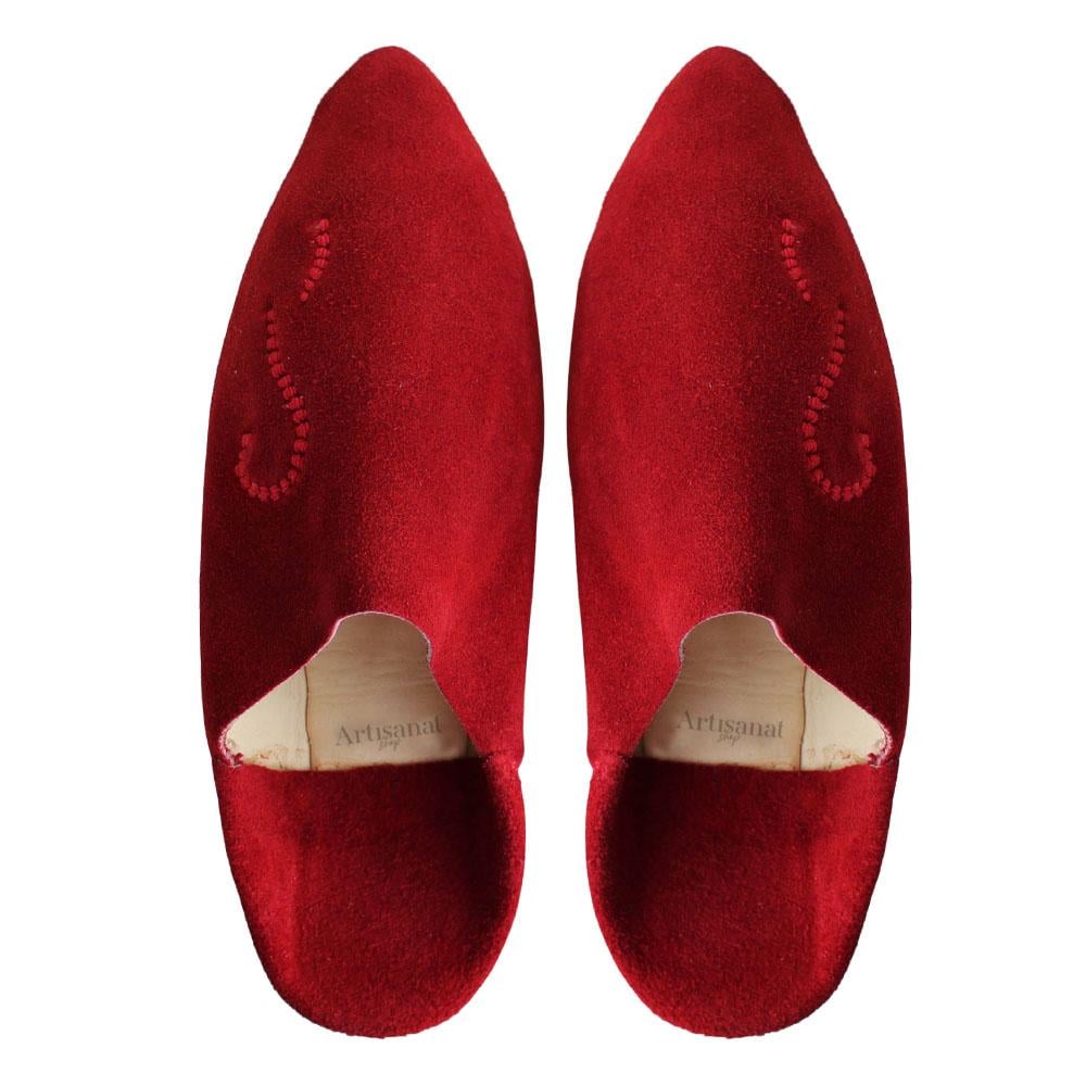 Red Suede Babouche