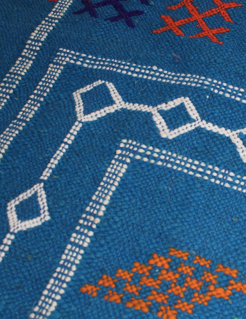 Berber Wool Rug Blue Bejaâd