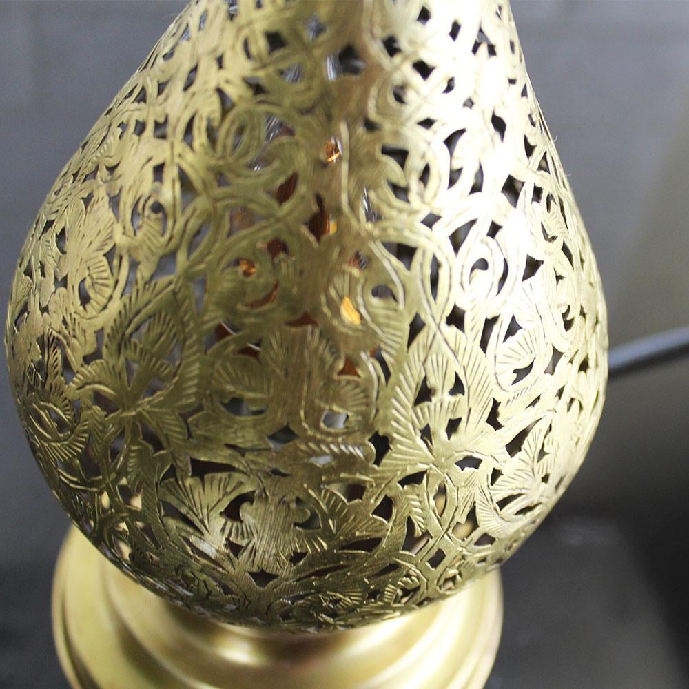 Traditional copper electric lamp