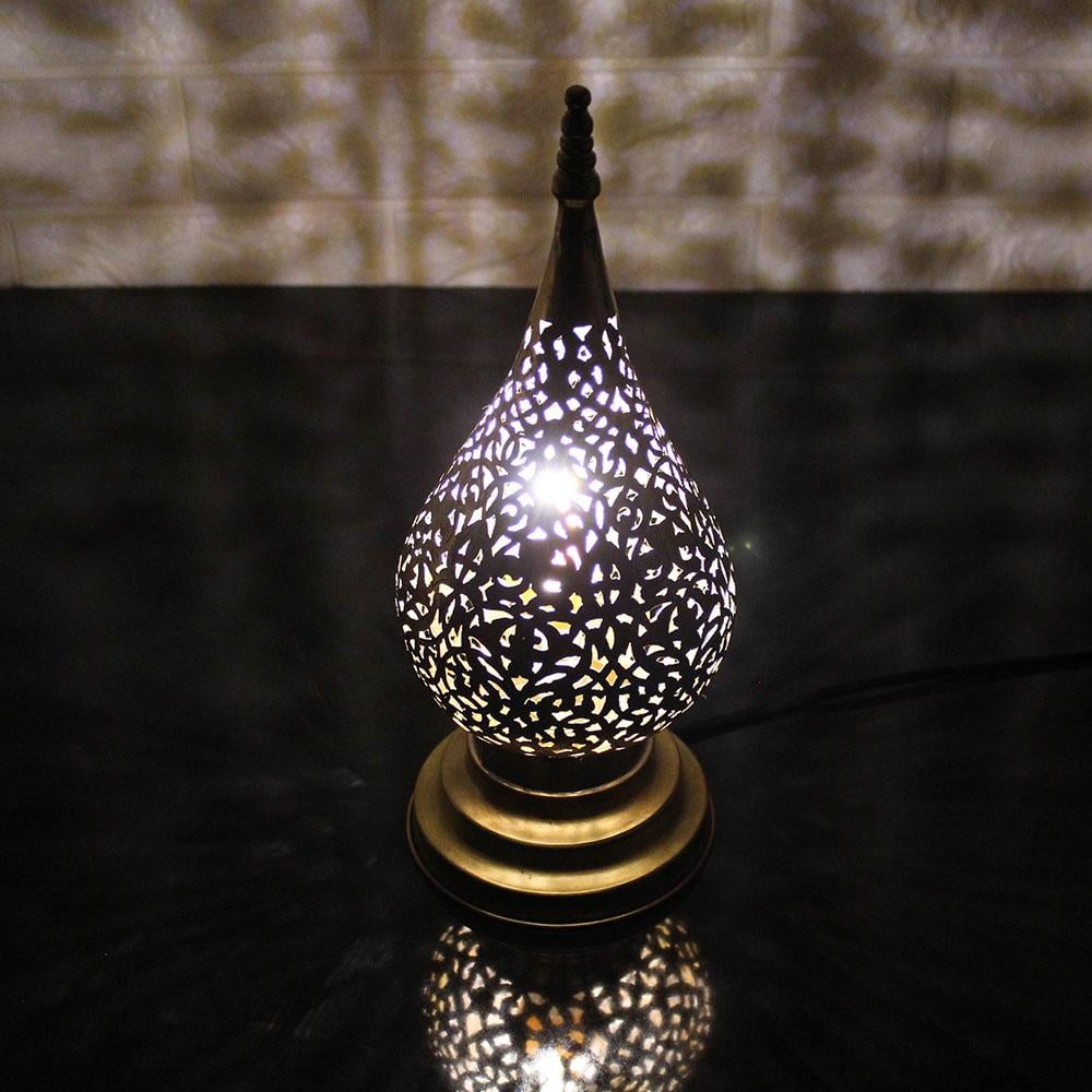Traditional copper electric lamp