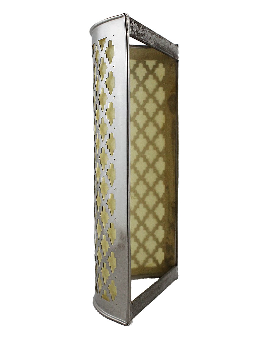 Antique style silver wall light