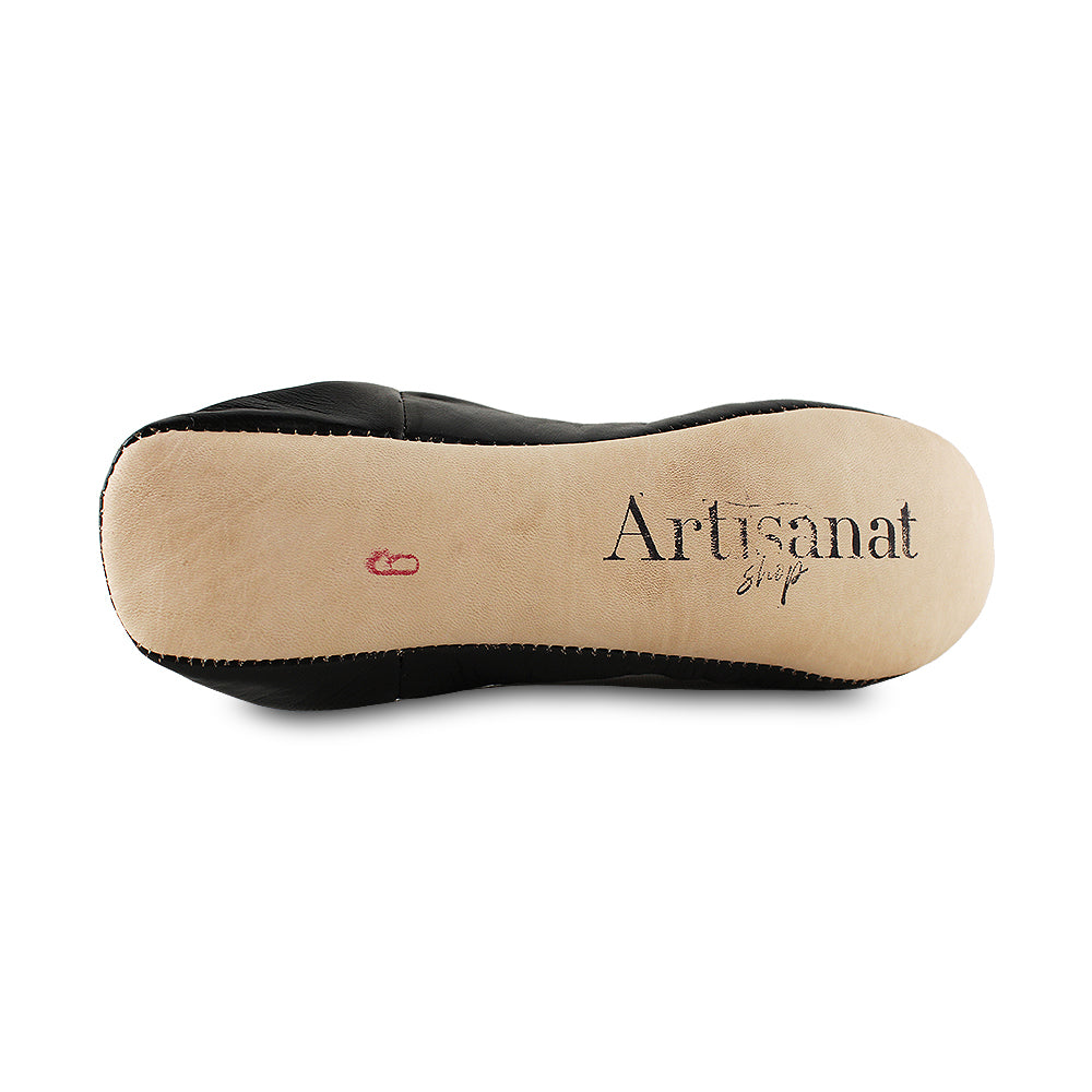 Black sequin slipper babouche