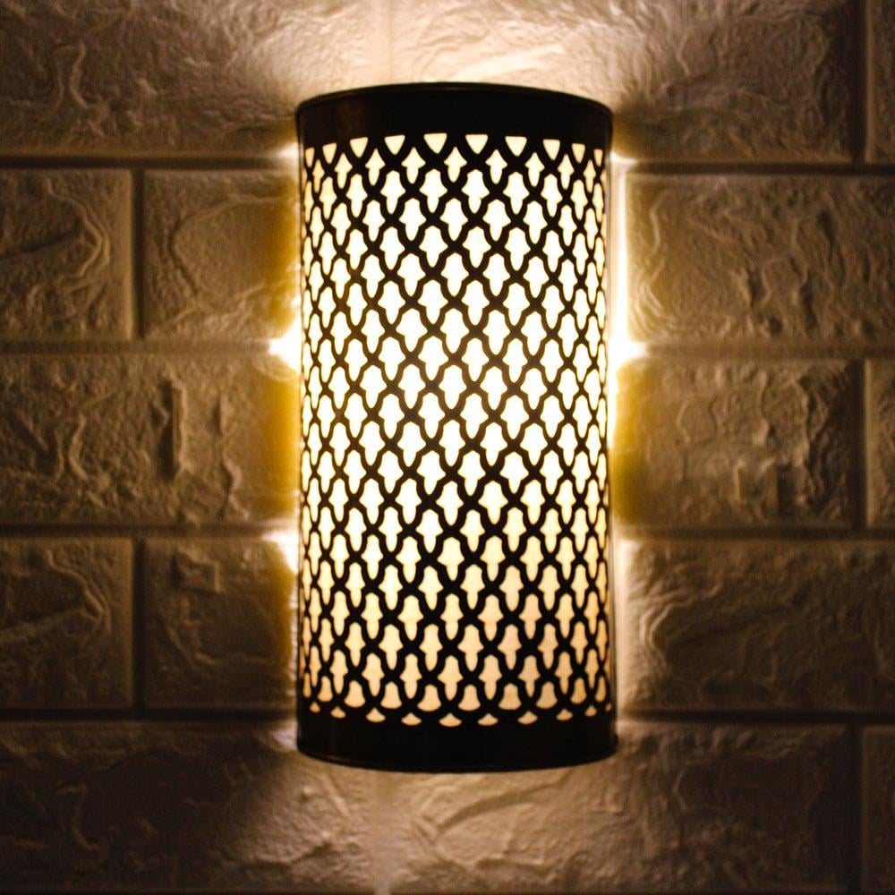 Antique style silver wall light