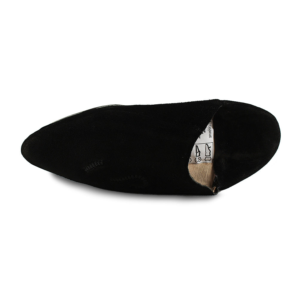 Black Suede Babouche