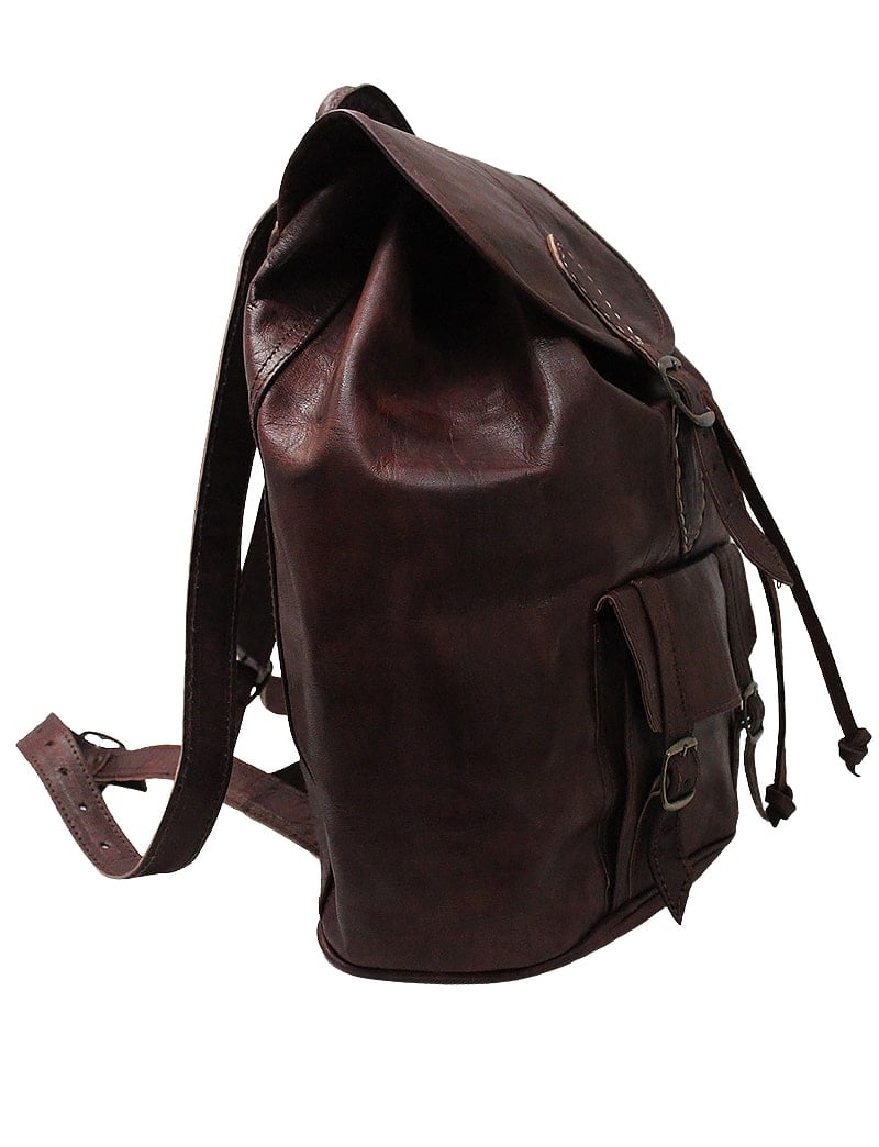 Vintage leather backpack