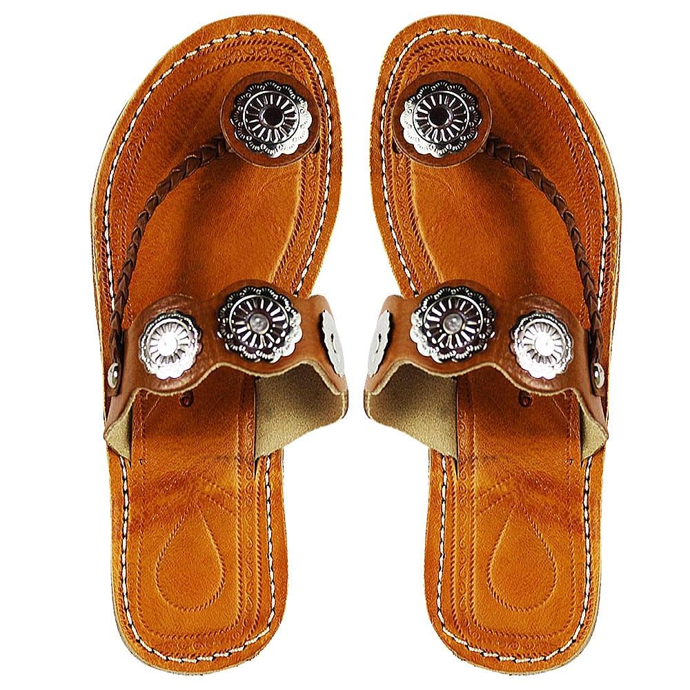 Brown leather fancy sandal