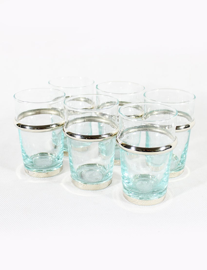 6 silver Beldi glasses
