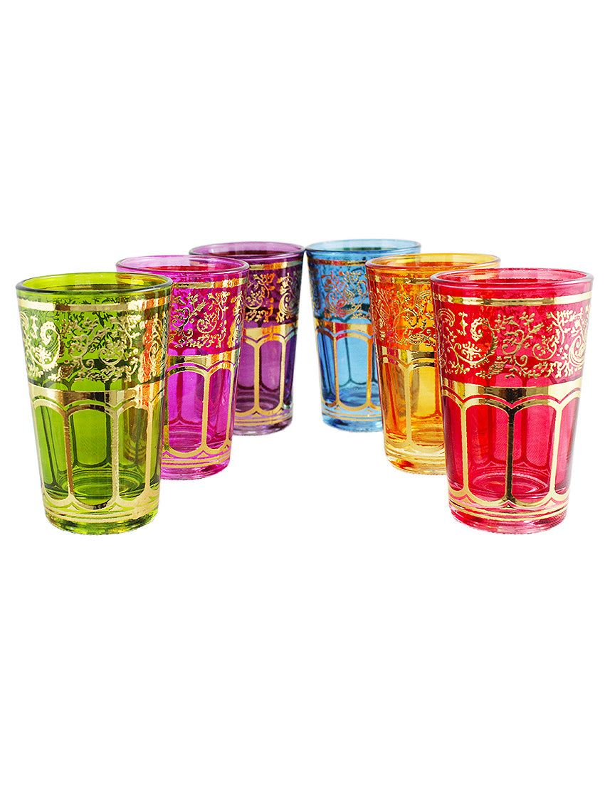 6 classic Moroccan tea glasses