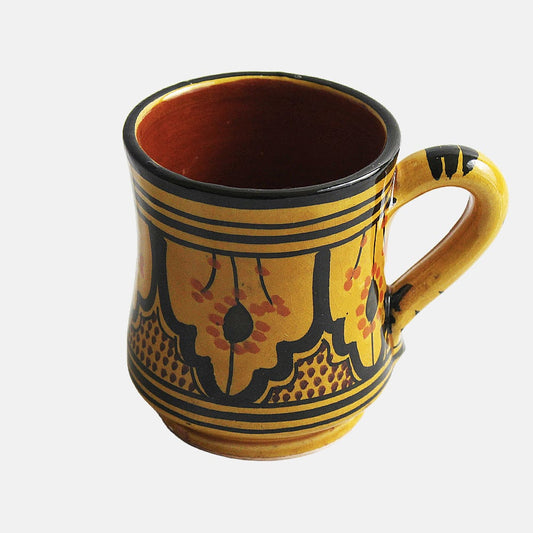 Moroccan Traditional yellow clay mug