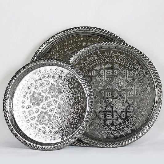 Classic Moroccan Tea Tray Round