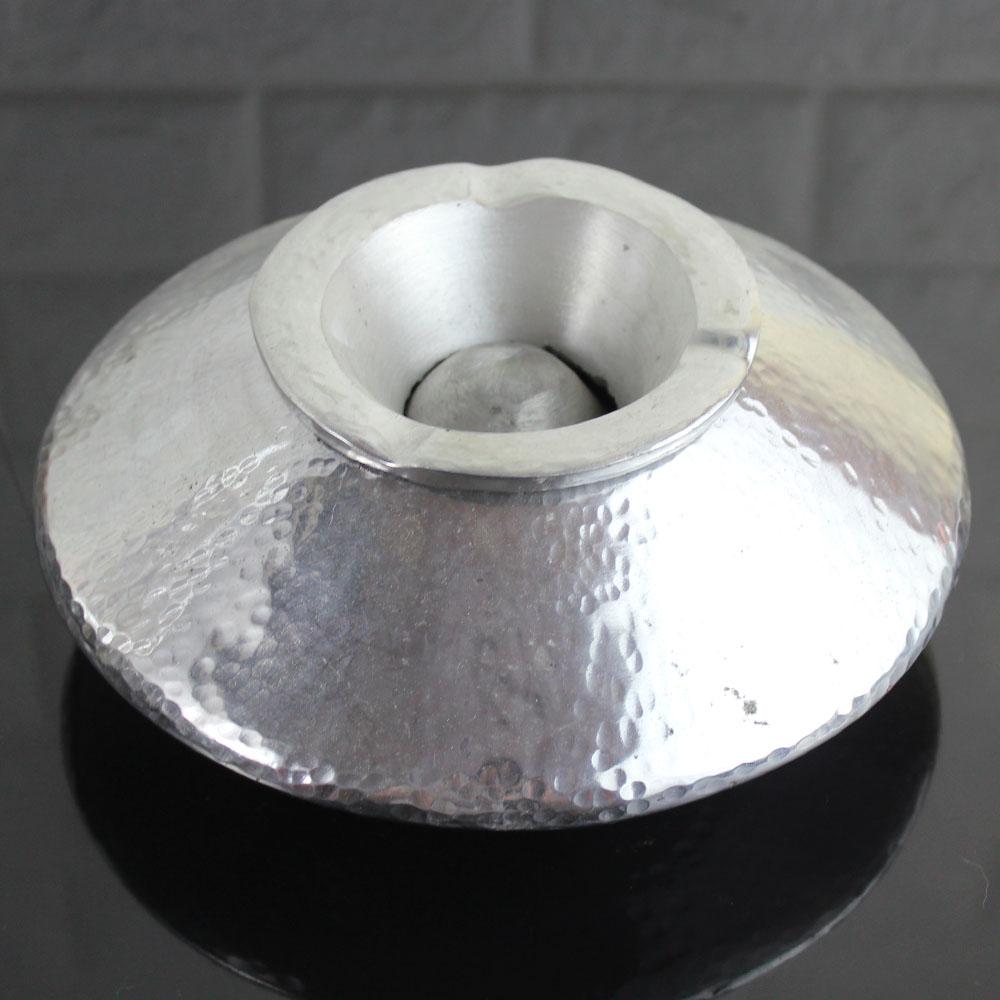 Moroccan flat aluminum ashtray medium