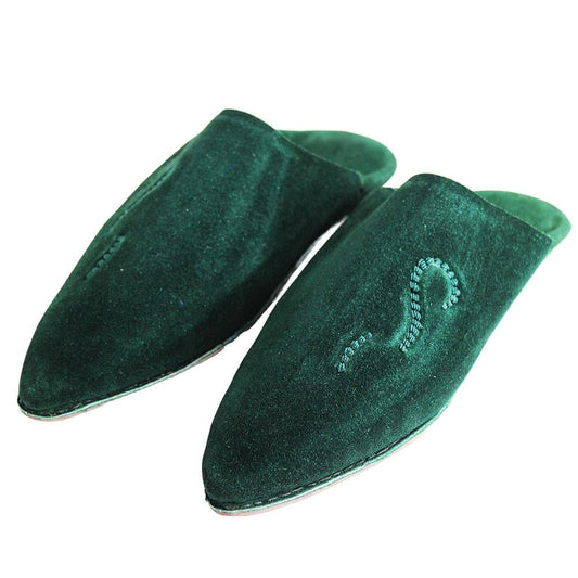 Green Suede Babouche