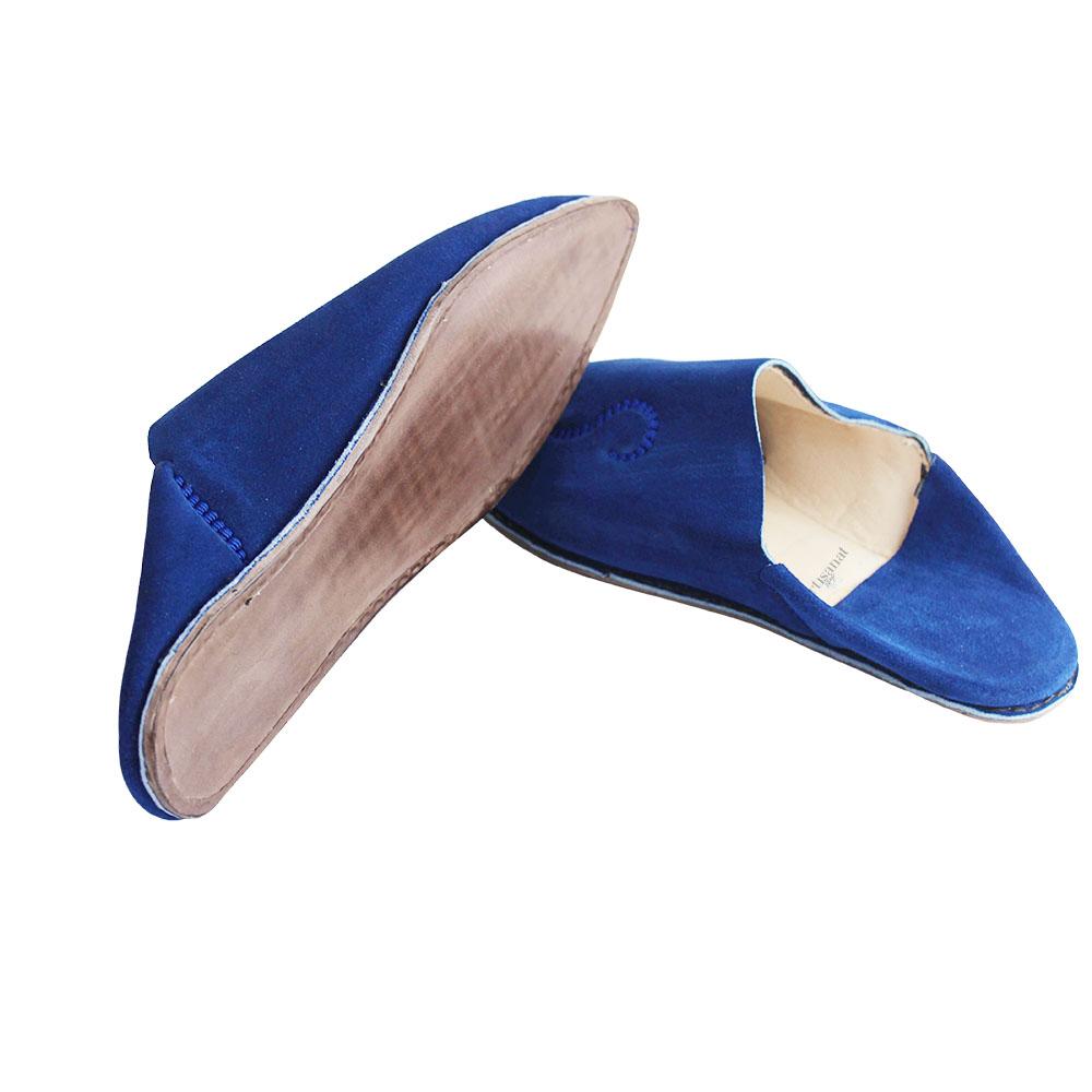 Royal Blue Suede Babouche