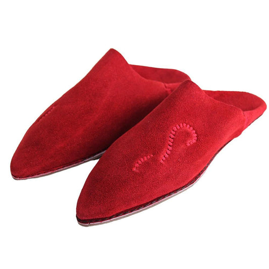 Red Suede Babouche