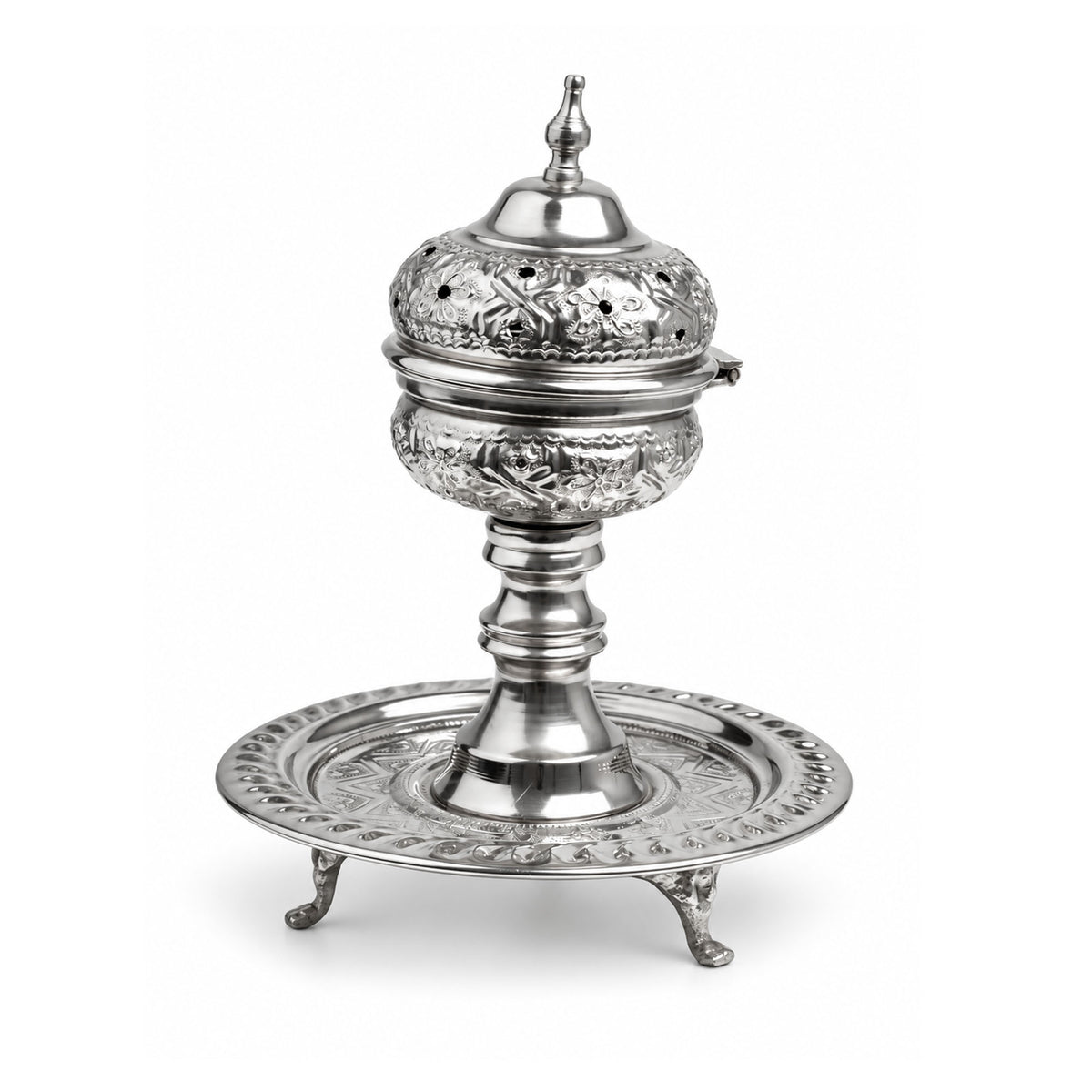Silver incense burner