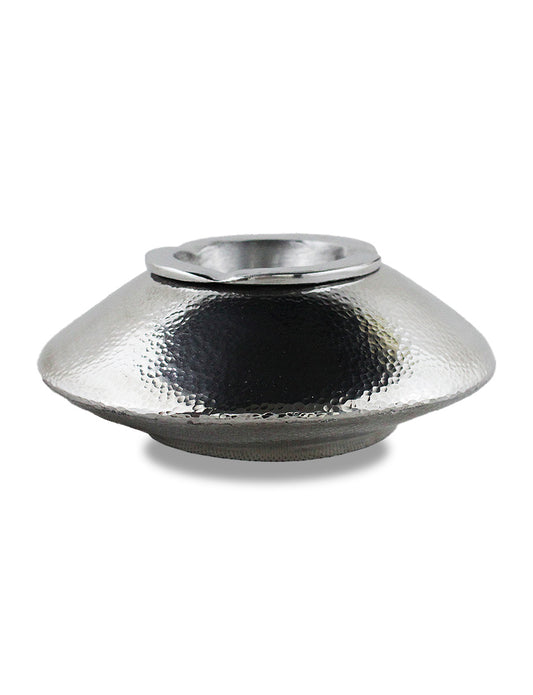 Moroccan flat aluminum ashtray medium