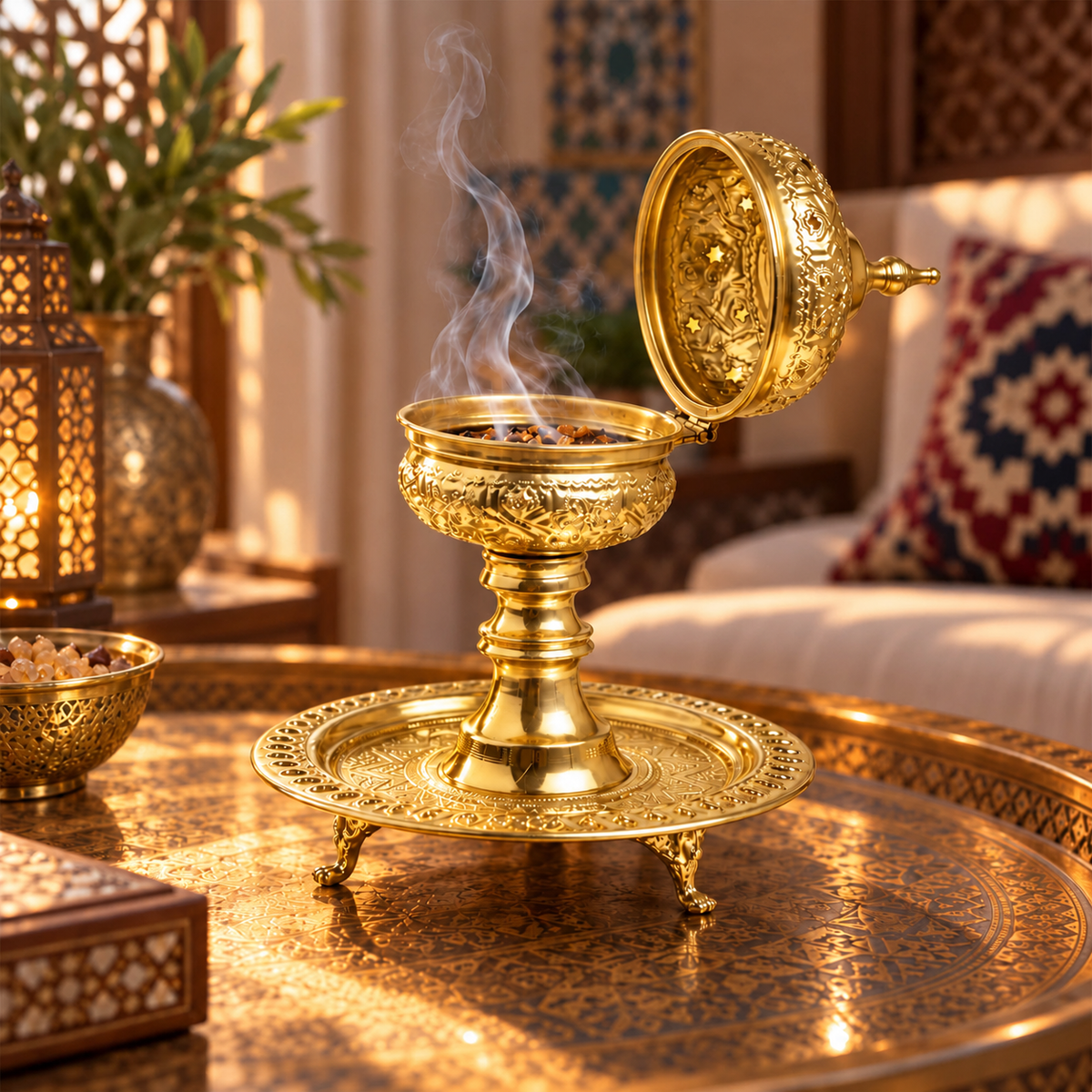 Copper incense burner