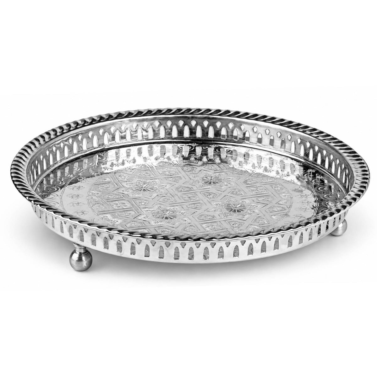Classic Moroccan Tea Tray Round
