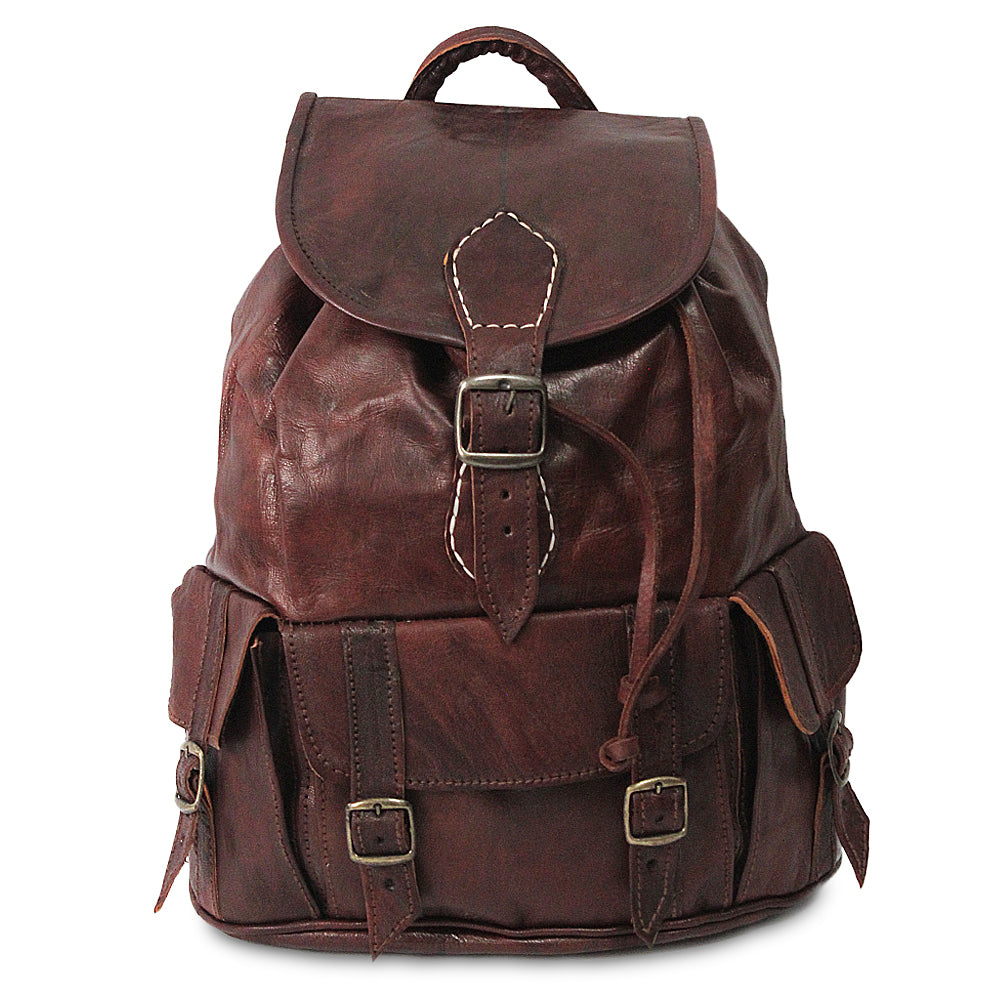 Vintage leather backpack