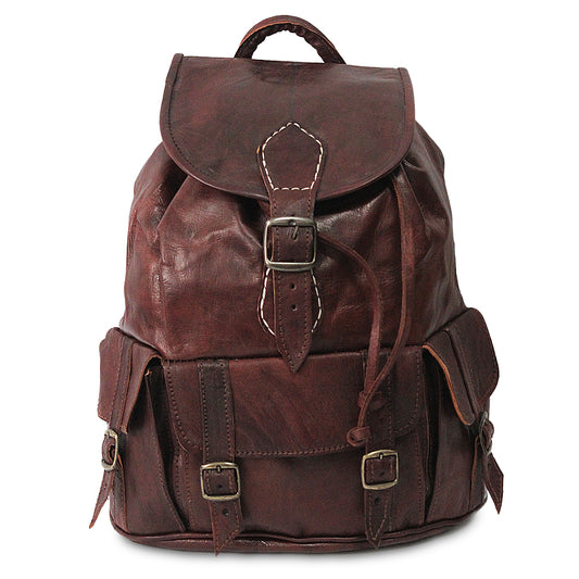 Vintage leather backpack