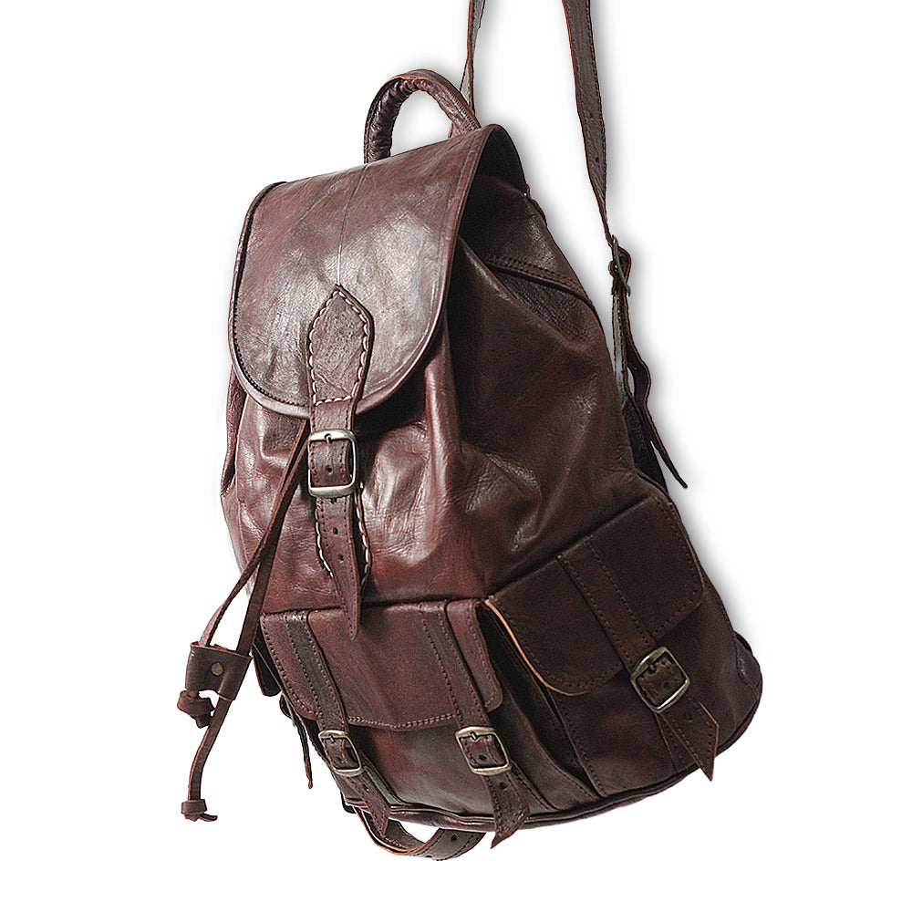 Vintage leather backpack