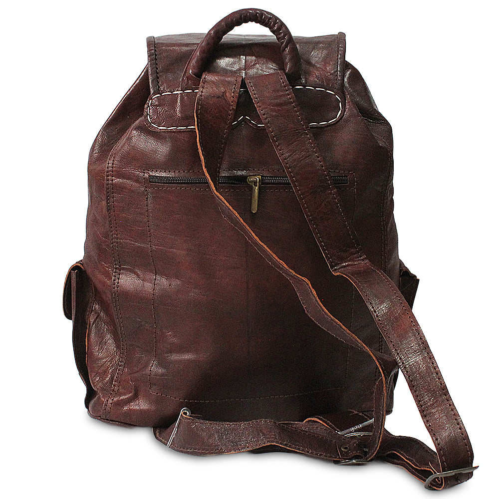 Vintage leather backpack