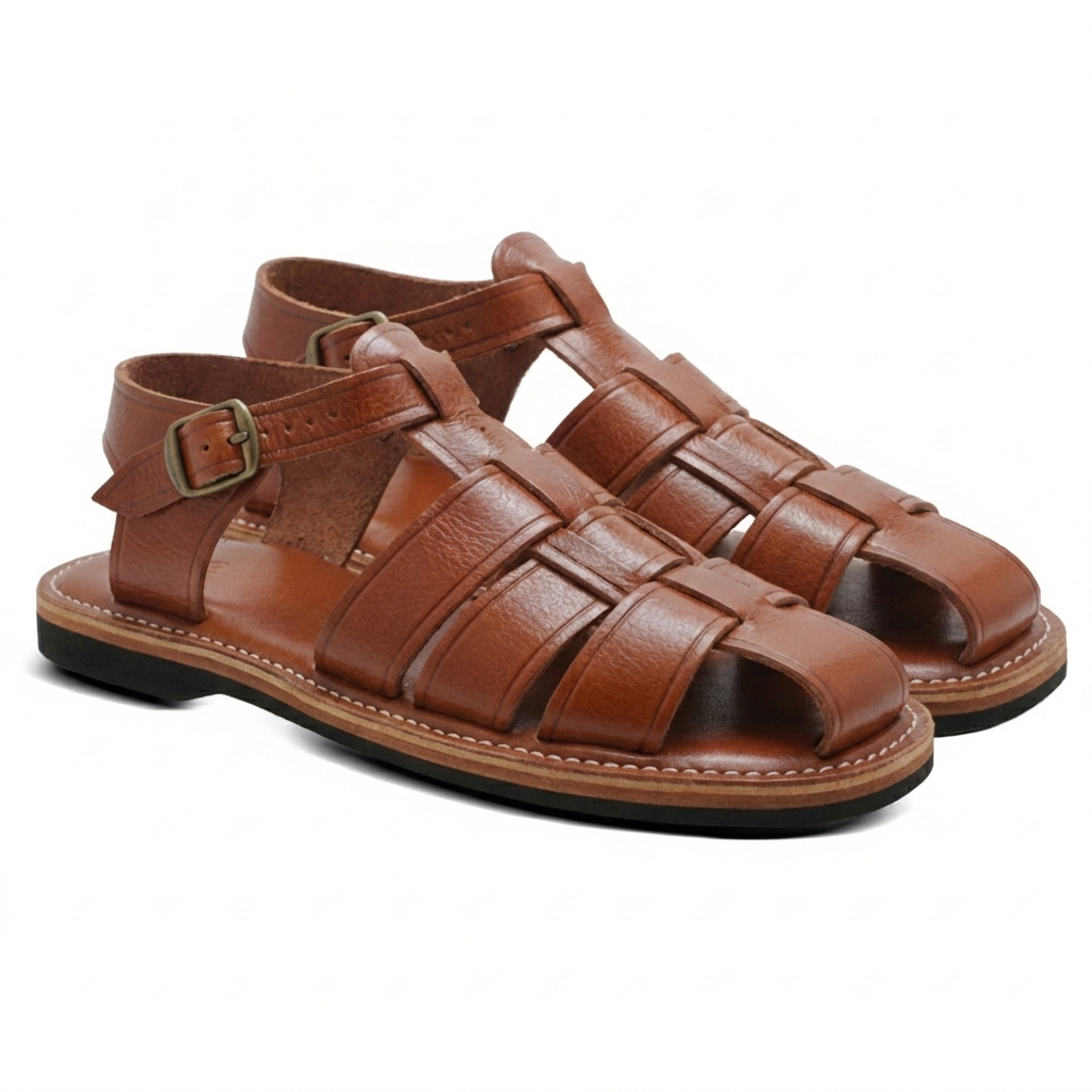 Quemado Sandal – Cognac Brown