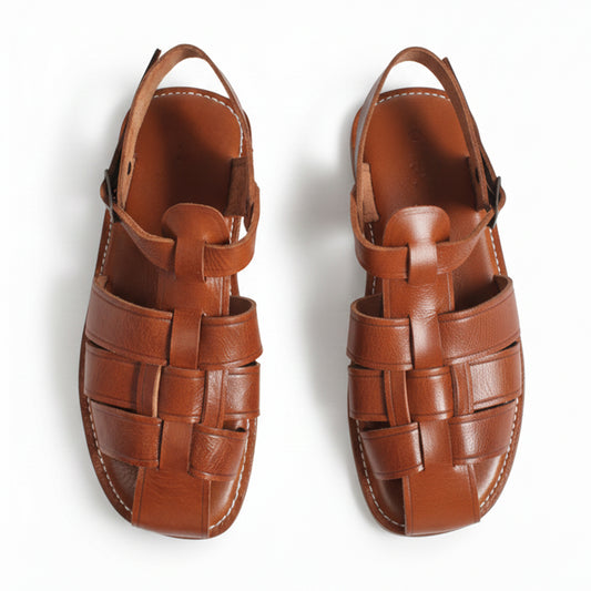 Quemado Sandal – Cognac Brown