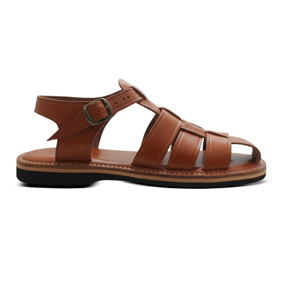 Quemado Sandal – Cognac Brown