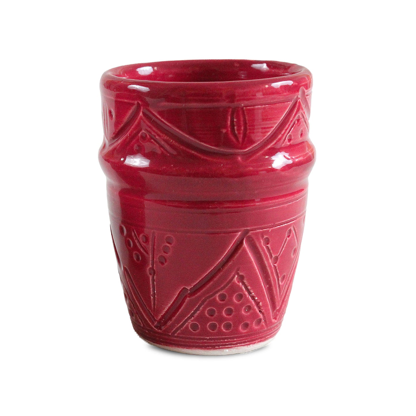 Tasse Gravée rouge carmin