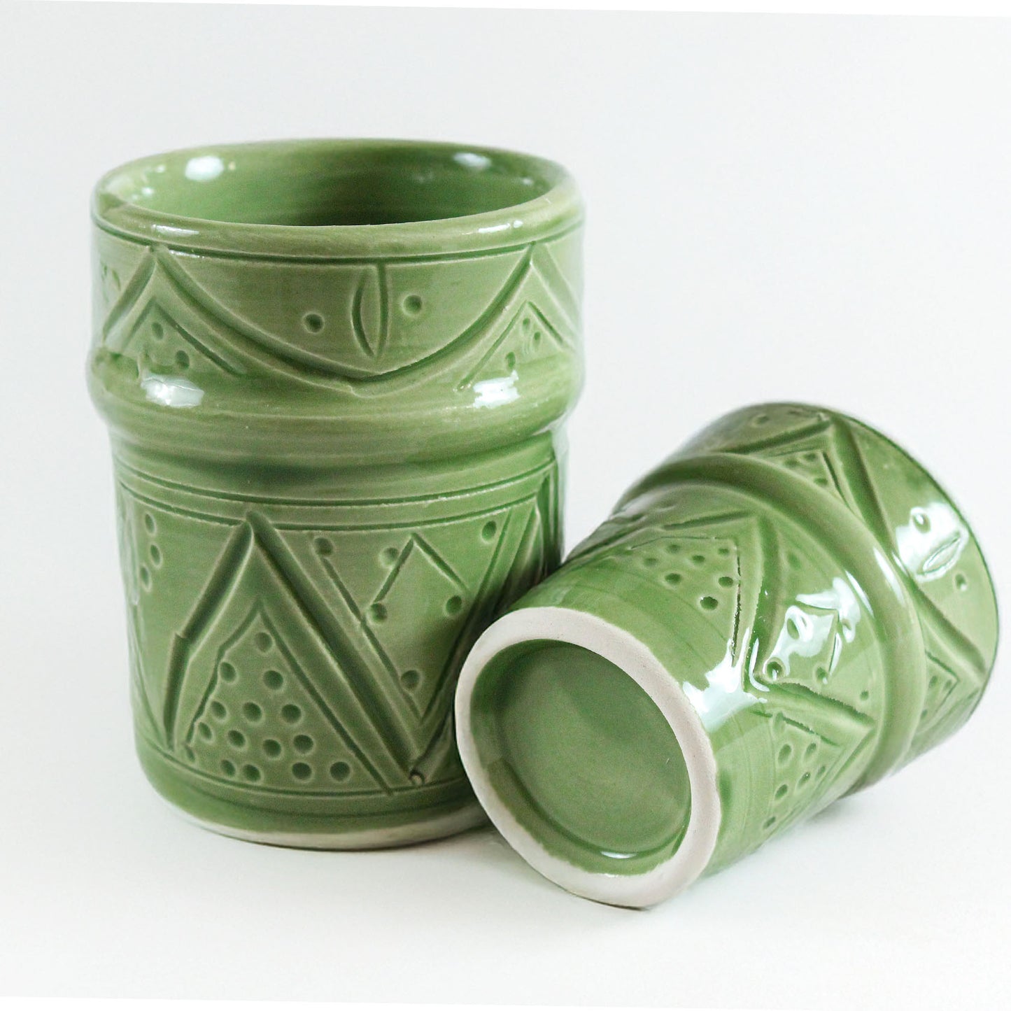 Tasse Gravée vert d'orient