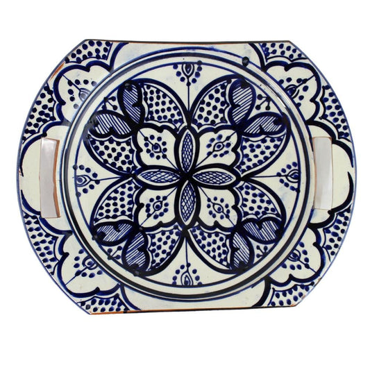 Oval Plate Blue Clay