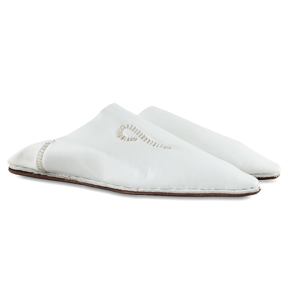 White Pointed Slipper