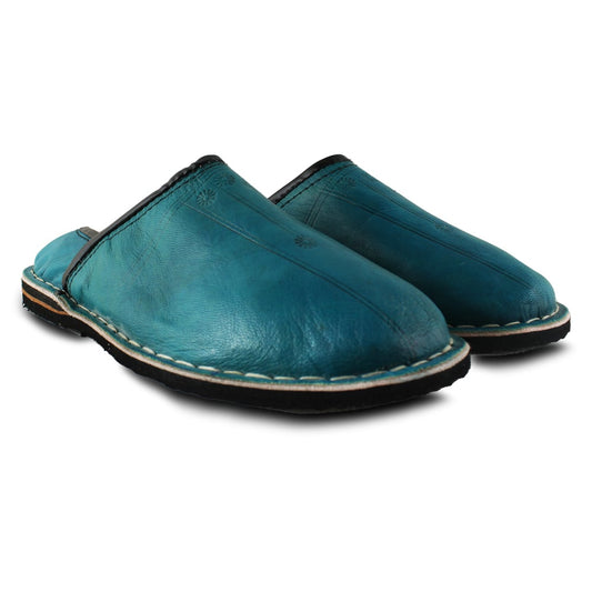 Berber Babouche Mule Turquoise