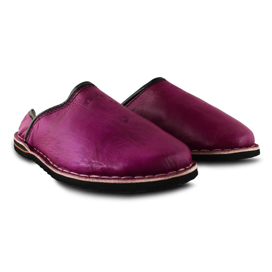 Berber babouche fuchsia mule