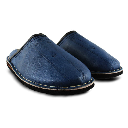 Berber Babouche Mule Blue Jean