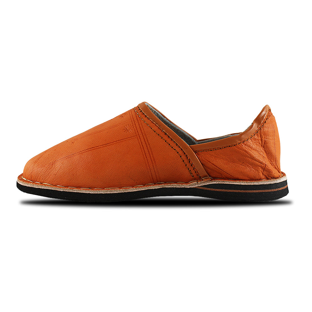 Orange mule slippers