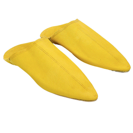 Classic yellow leather babouche