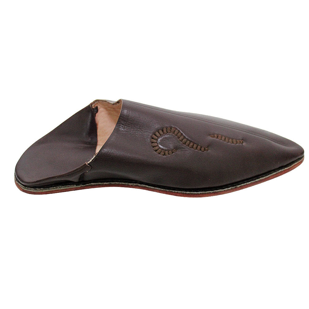 Brown pointed toe slipper