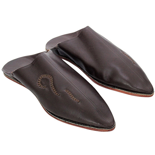 Brown pointed toe slipper