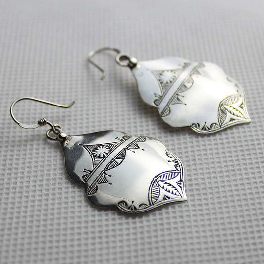 Berber silver earrings 800 Ahaggar