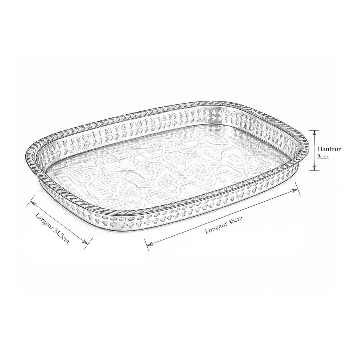Large Classic Rectangular Tray