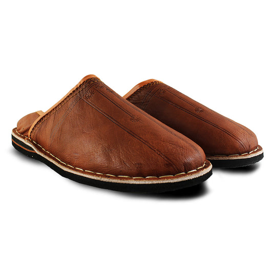 Berber babouche mule Brown