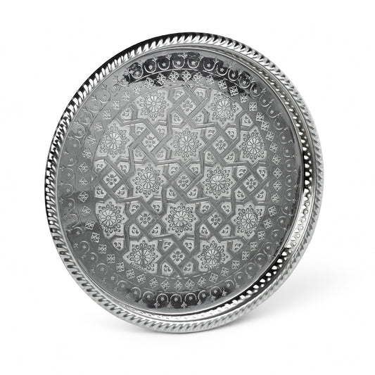 Classic Moroccan Tea Tray Round