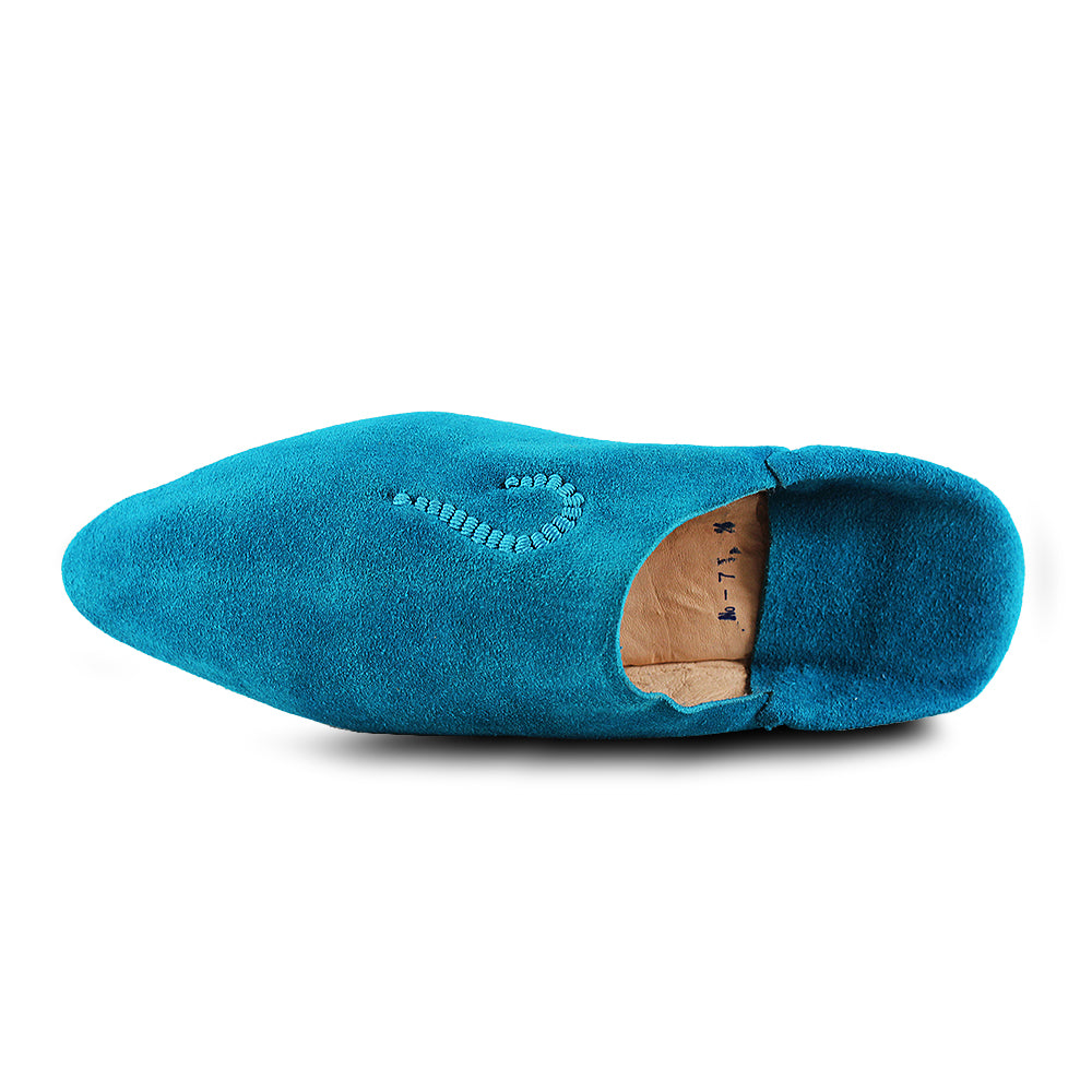 Turquoise Suede Babouche